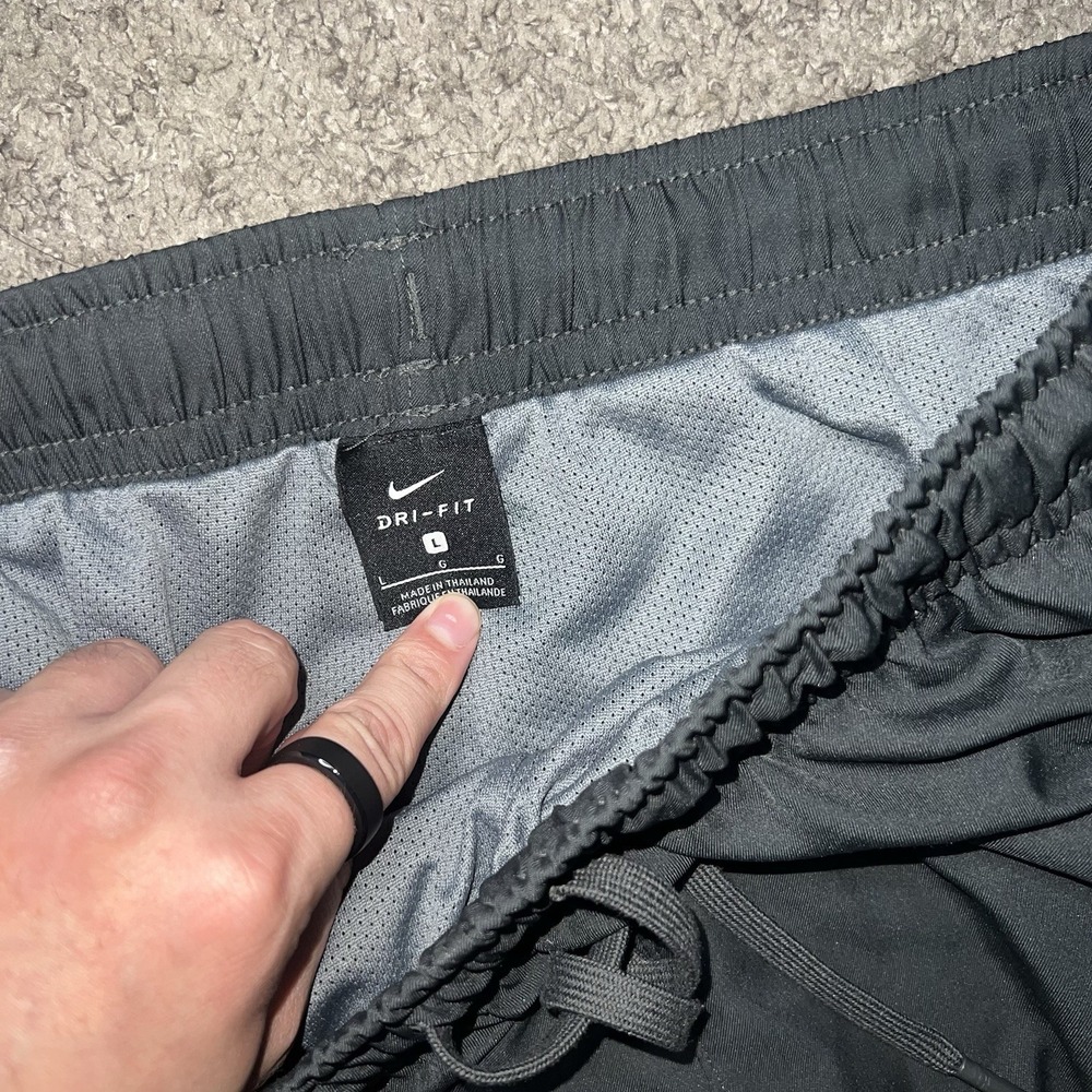 Y2K Nike Dri Fit Black Rivalry Track Pants Men's Large Baggy - Picture 3 of 8